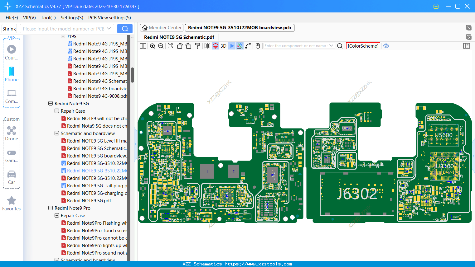 Xiaomi Redmi NOTE9 5G-3510J22MOB Boardview
